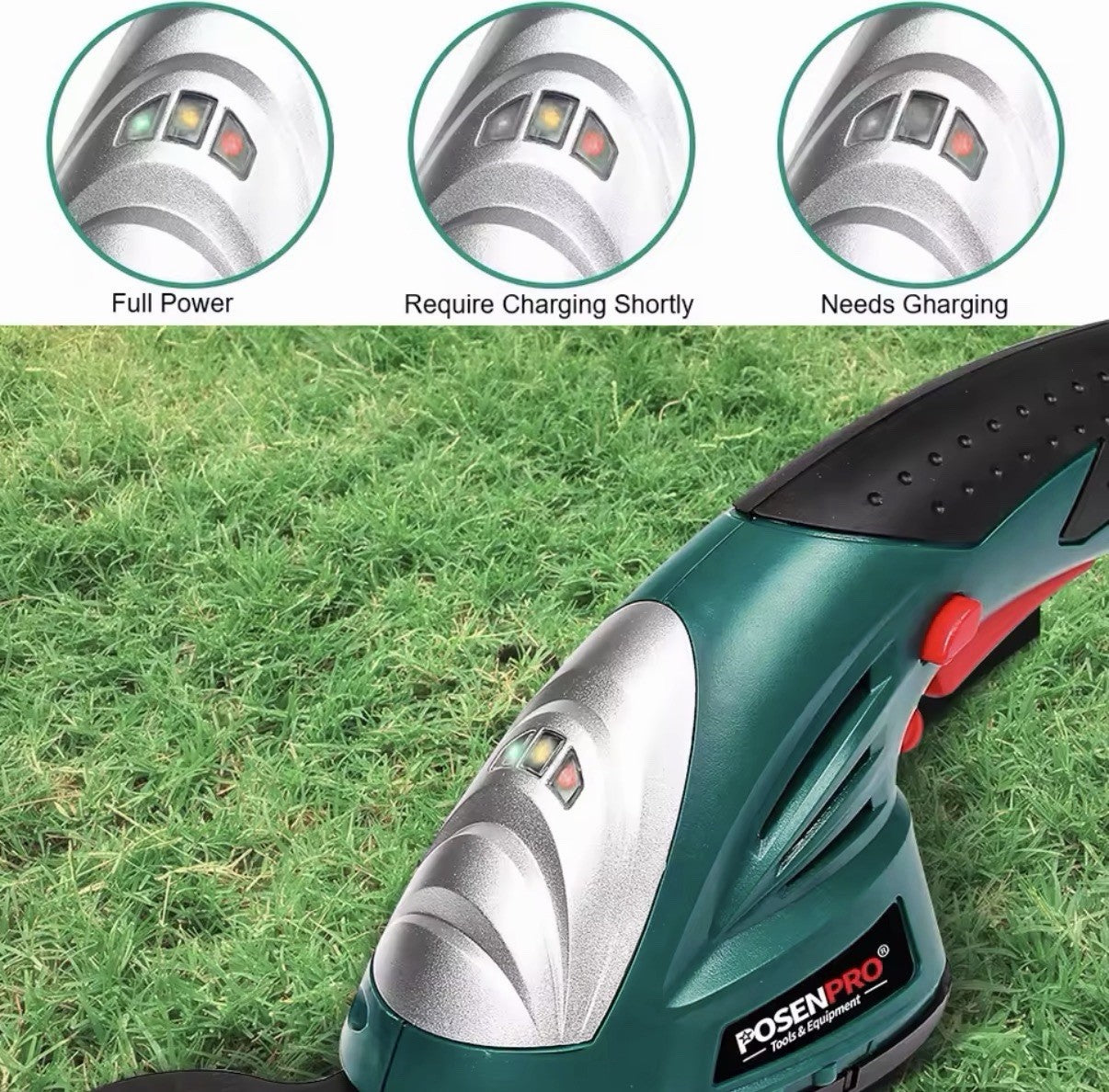 7.2V Cordless Grass Hedge Trimmer 2in1 Battery Rechargeable Shear Hedger