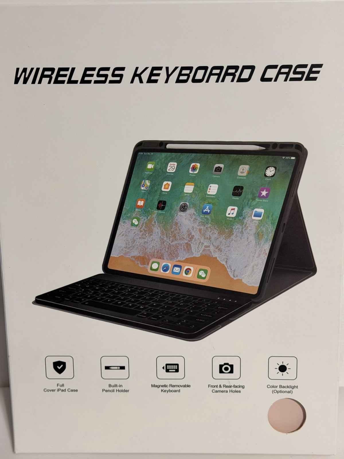 Wireless Keyboard Case for iPad 10th & 11th Gen 10.9/11” Pink Color NEW SEALED!