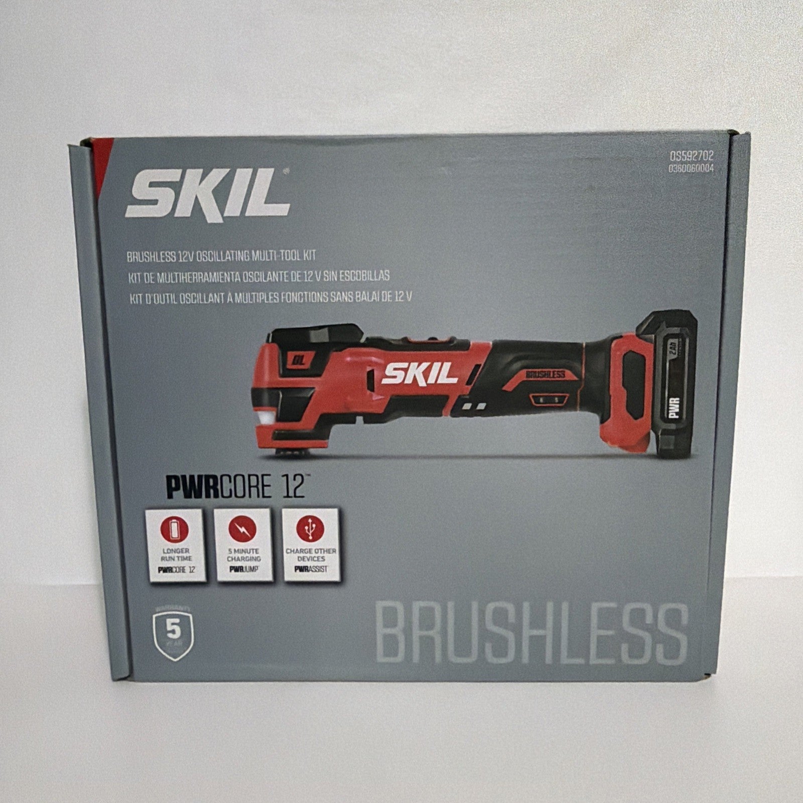 New SKIL PWRCORE 12v Brushless Oscillating Multi Tool Kit W/ Battery & Charger