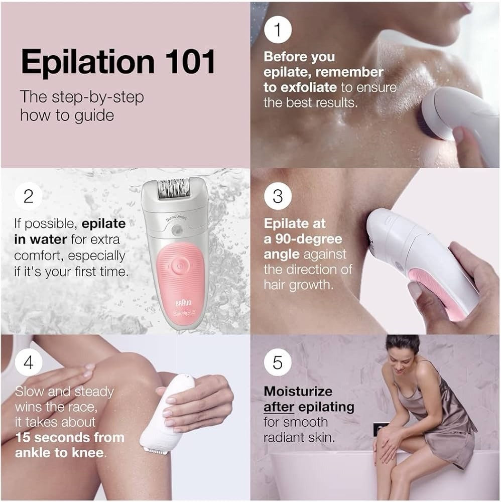 Braun Silk-épil Wet & Dry 5 5-895 Beauty Set, Women Epilator for Hair Removal
