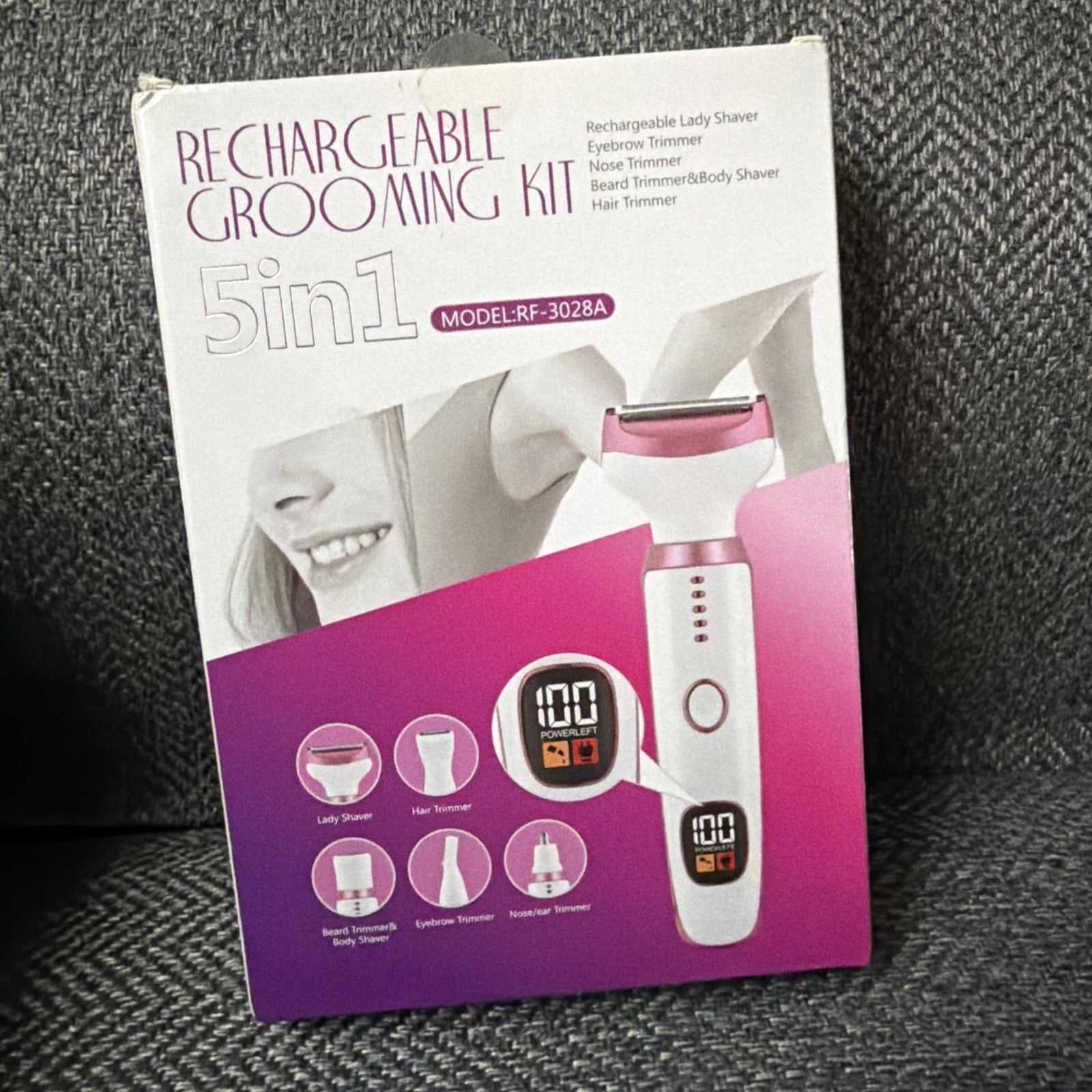 5-in-1 Grooming Electric Shaver USB Rechargeable Grooming Kit Hair Eyebrow Nose