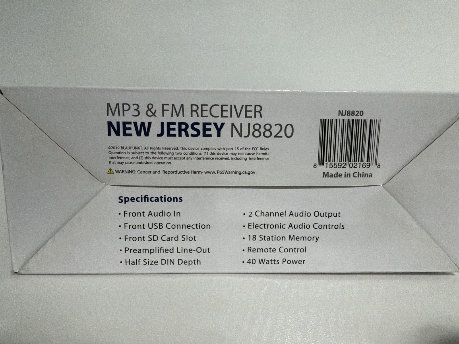 Blaupunkt New Jersey NJ8820 MP3 & FM Receiver Bluetooth Remote Control
