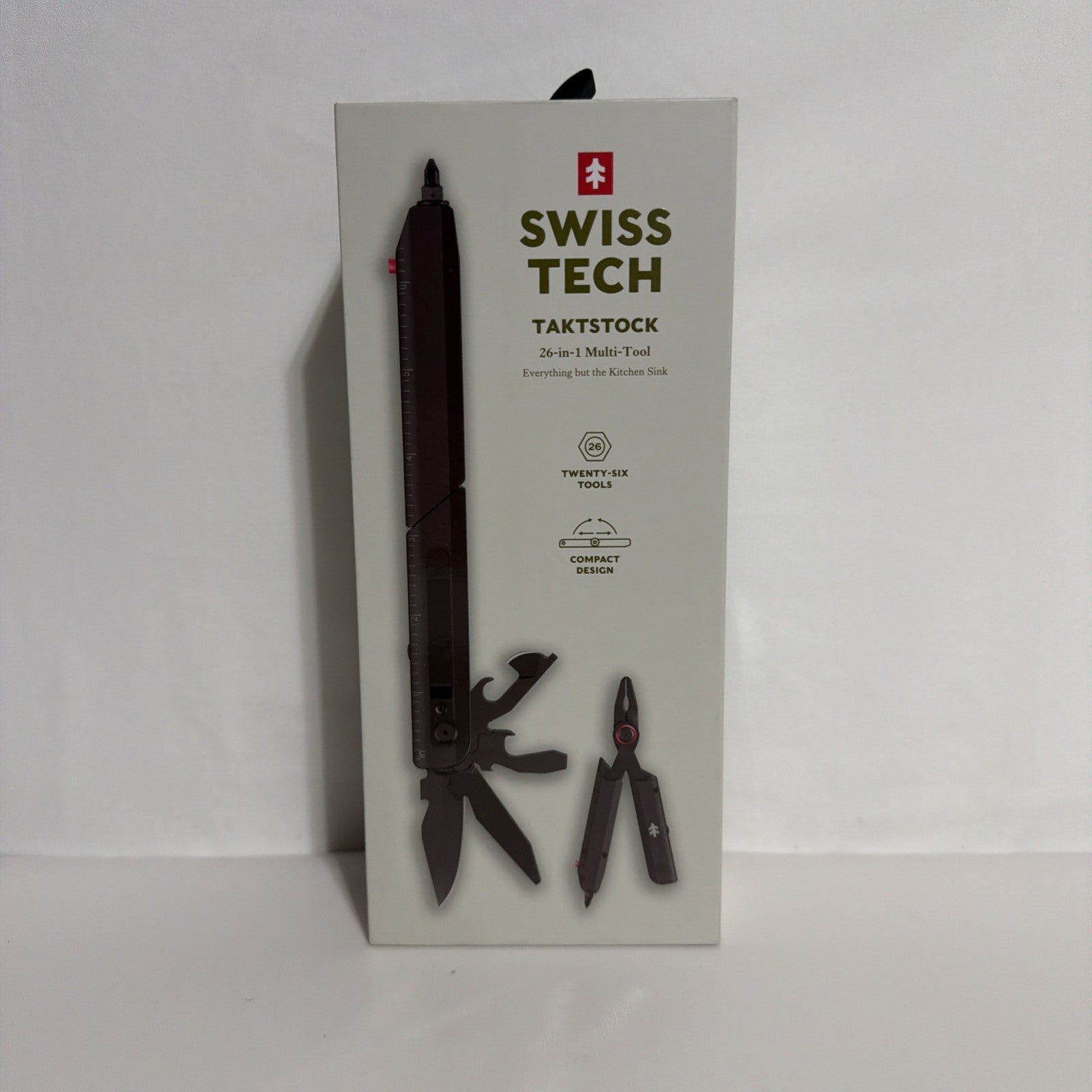 Swiss Tech Taktstock AUS-8 Steel Blade 26-in-1 Folding Multitool NEW & SEALED