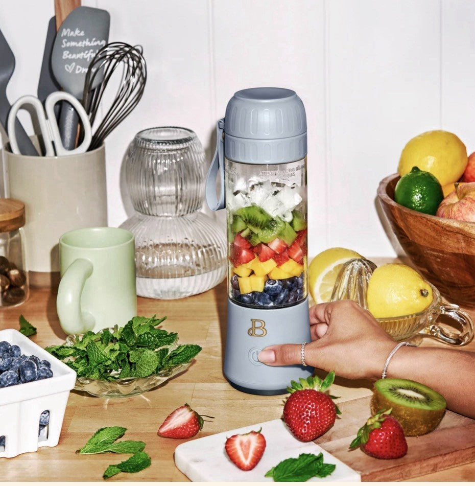 Beautiful Portable To-Go Blender 2.0 by Drew Barrymore 16 oz Cornflower Blue NEW