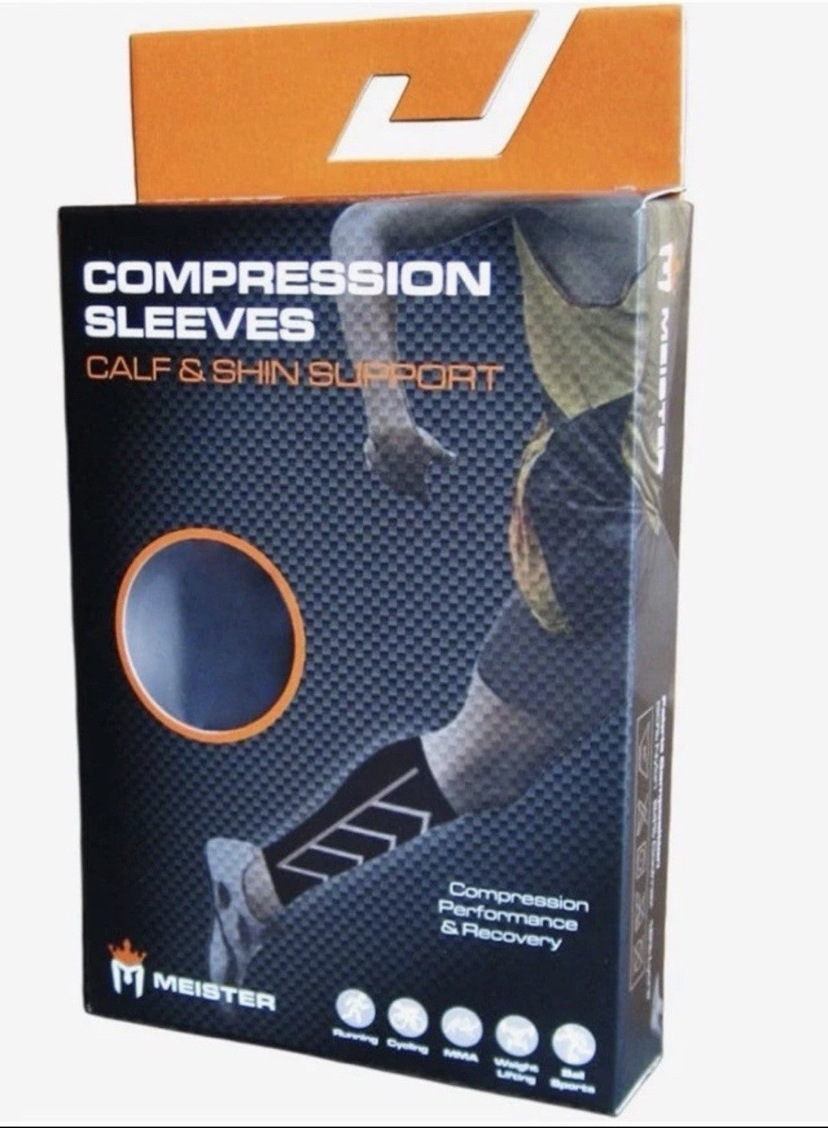 3 Pairs! Meister Compression Sleeves Calf & Shin Blue Socks - Small - NEW IN BOX