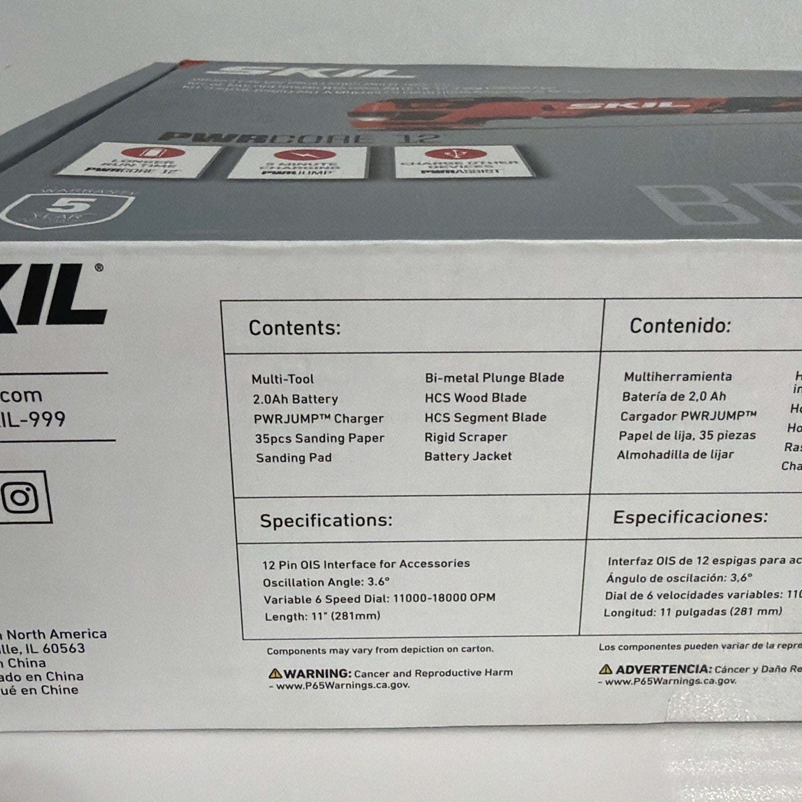 New SKIL PWRCORE 12v Brushless Oscillating Multi Tool Kit W/ Battery & Charger