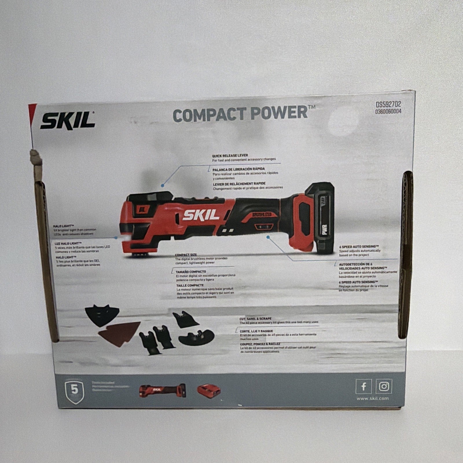 New SKIL PWRCORE 12v Brushless Oscillating Multi Tool Kit W/ Battery & Charger