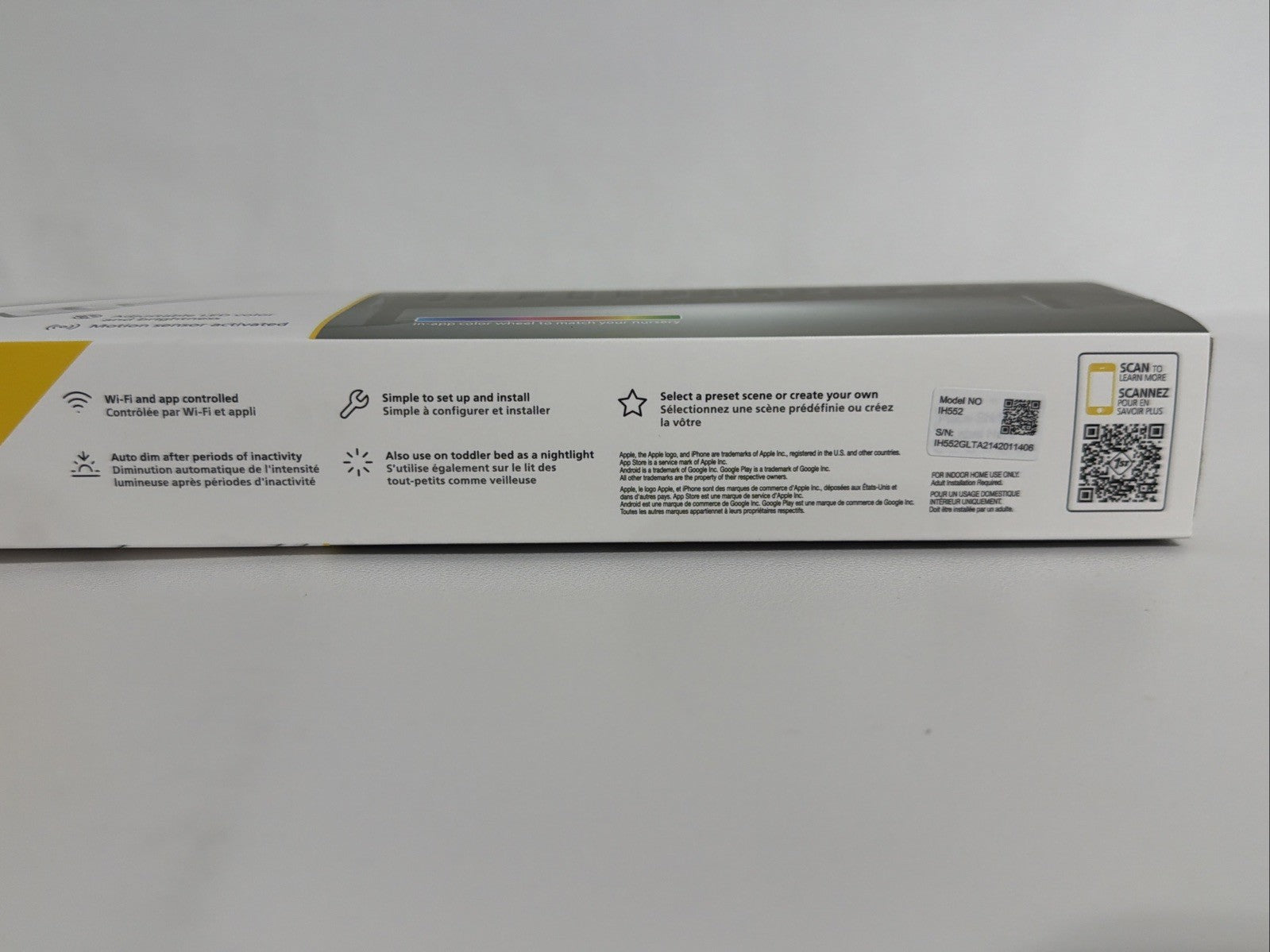 Safety 1st Under Crib Smart Light White MultiColor Night Baby LED WiFi App IH552
