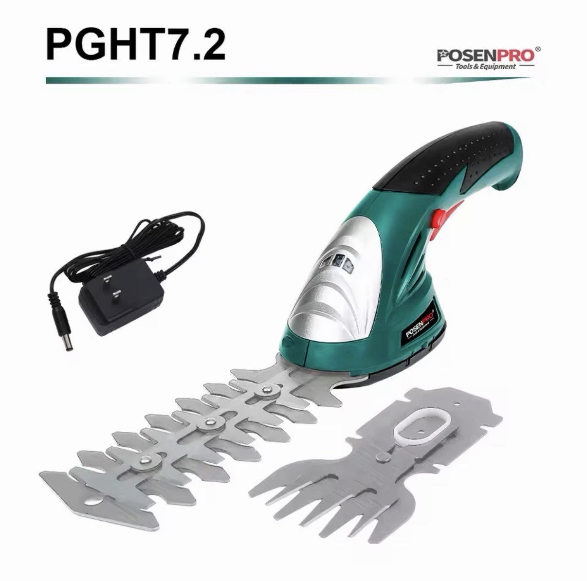 7.2V Cordless Grass Hedge Trimmer 2in1 Battery Rechargeable Shear Hedger