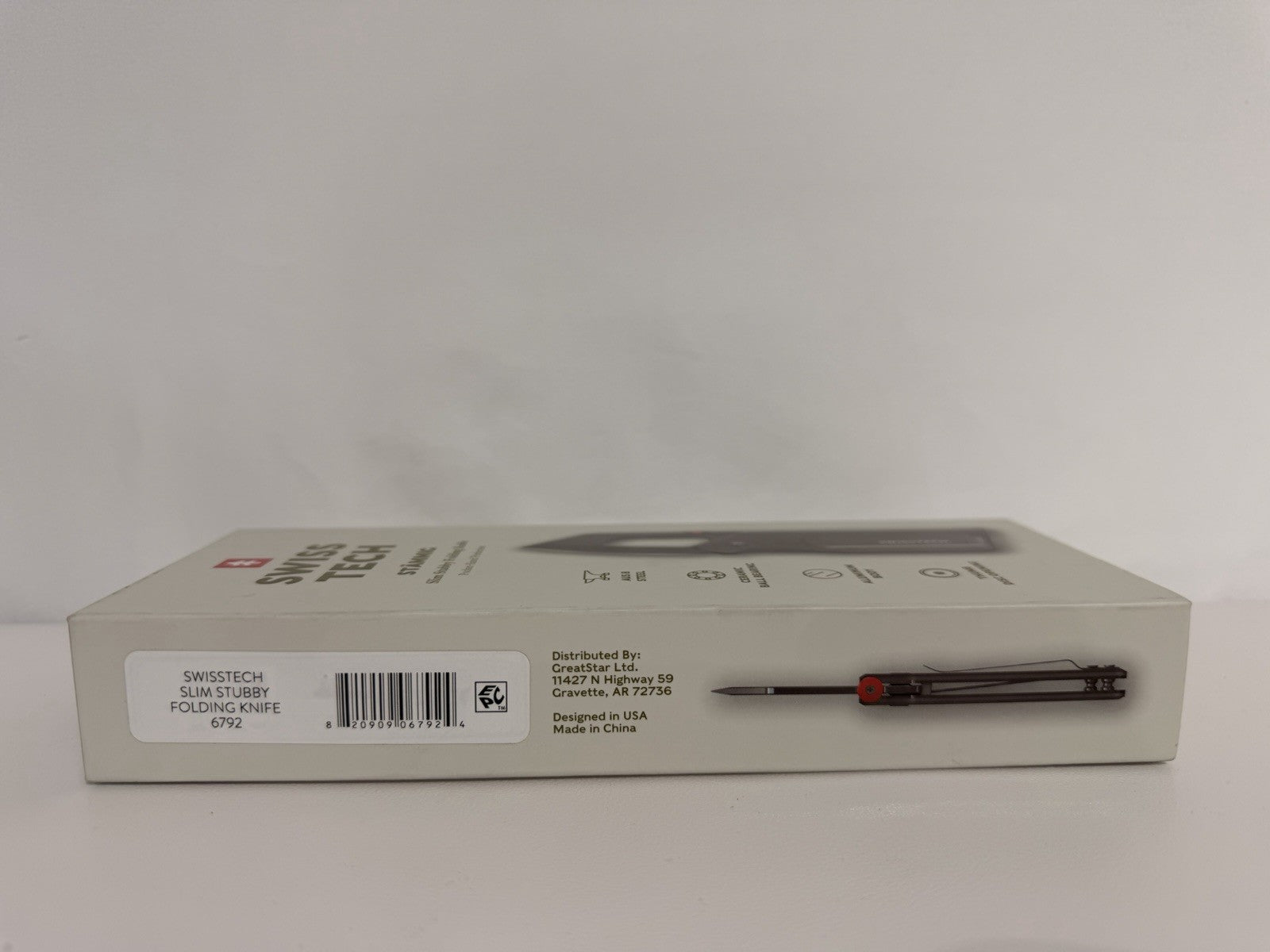 Swiss Tech Stammig 6.5" Ball Bearing Assisted Folding Pocket Knife 2.5" Blade