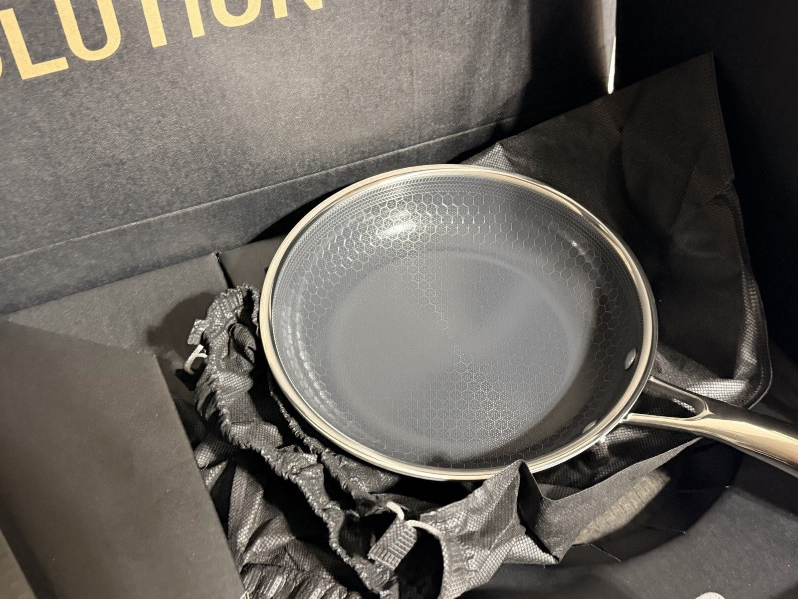 HexClad Hybrid 7-Piece Cookware Fry Pan Set 8”  10”  12” Inch W/ Lids & 12” Wok