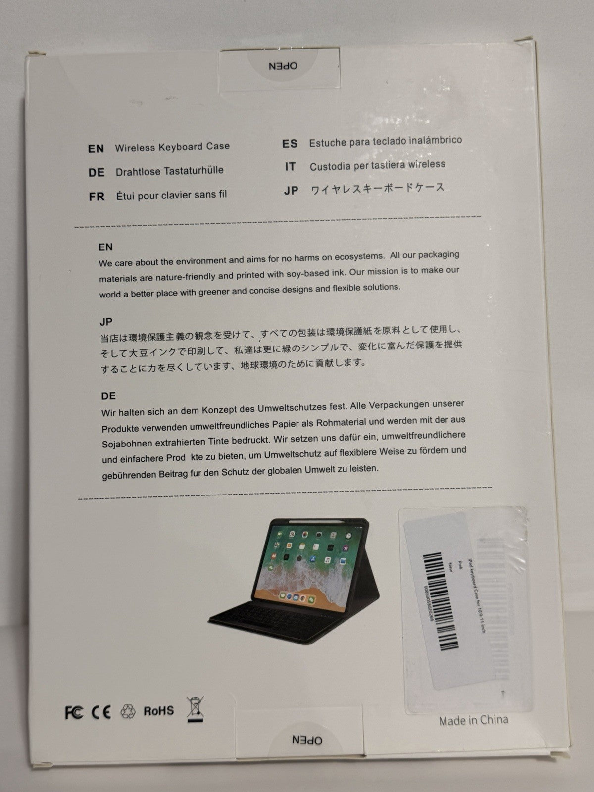 Wireless Keyboard Case for iPad 10th & 11th Gen 10.9/11” Pink Color NEW SEALED!
