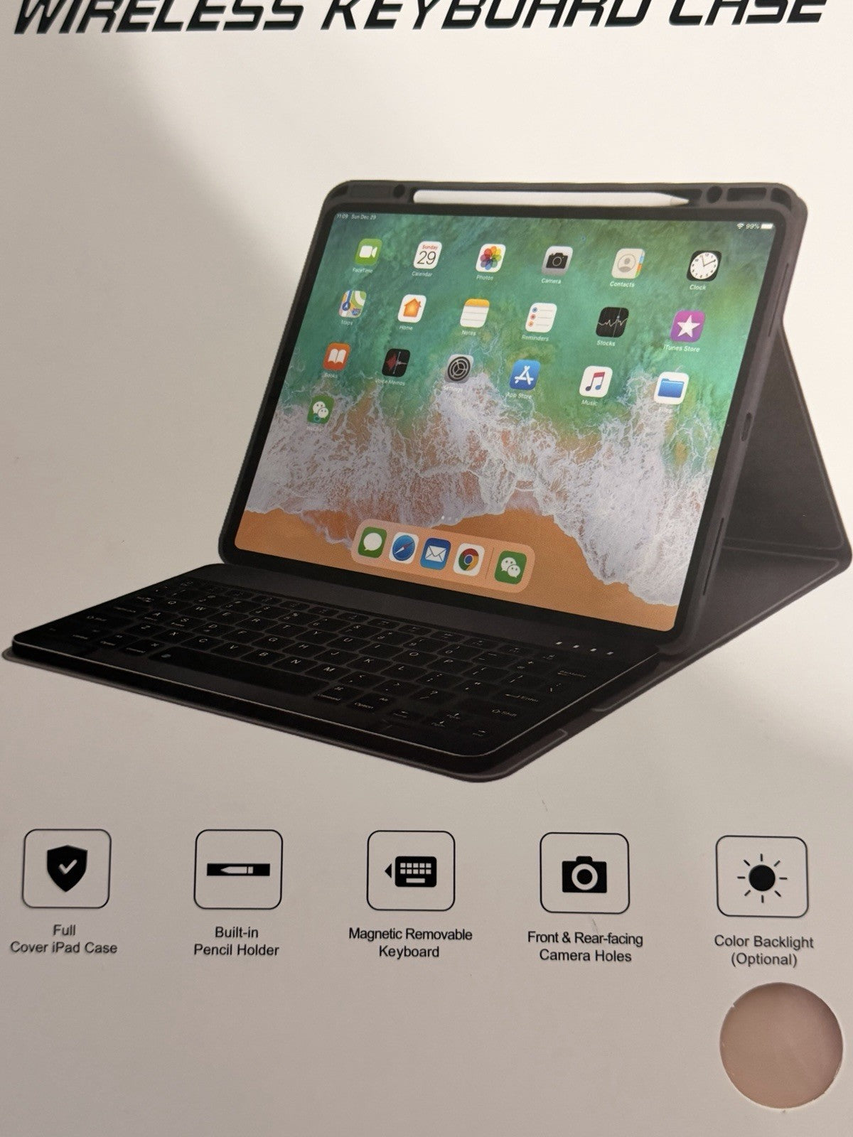 Wireless Keyboard Case for iPad 10th & 11th Gen 10.9/11” Pink Color NEW SEALED!